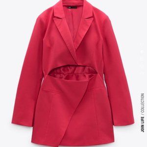 Zara Hot Pink Blazer Dress XS
